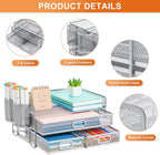 Marbrasse 3 Tier Mesh Desk Organizer - Image 4