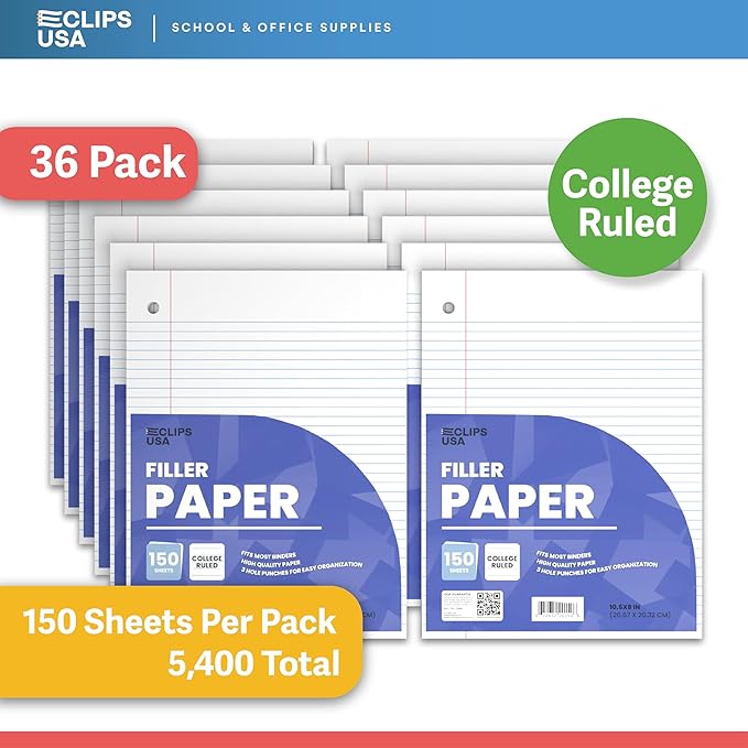 Loose Leaf Paper College Ruled Notebook Paper College Ruled Lined Writing - Image 4