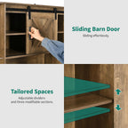 yitahome 67" farmhouse pantry with power outlet &, front angle view