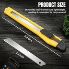 TIFICAL 30 Pack Box Cutter Retractable, Snap-Off 9MM Utility Knife, Auto-Lock - Image 7