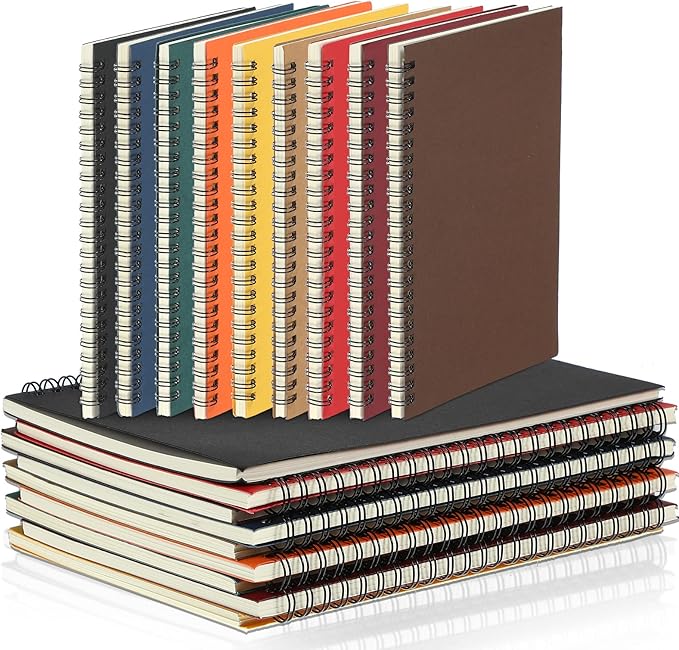 Yahenda 18 Pcs Spiral Notebook Bulk A5 Journal Lined 8.3'' x 5.5'' Writing by Yahenda