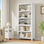 IDEALHOUSE 71" Farmhouse Bookshelf w/Adjustable Shelves & 31.5 in Whidth - Image 7
