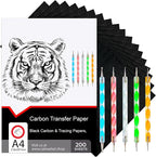 Raimarket 200 Sheets Black Carbon Paper by Raimarket