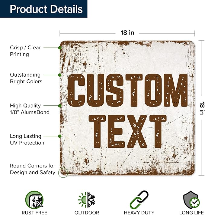 Custom Sign, Custom Street Sign, 11 Font Colors, 13 Font Styles, 4 Hole Options - Image 6