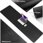 CENNBIE Leather Desk Mat Large, Extended Non-Slip Mouse Pad, Waterproof PU - Image 3