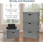 Graciadeco Medium 15" 21 Quart Collapsible Stackable Storage Bins - Image 5