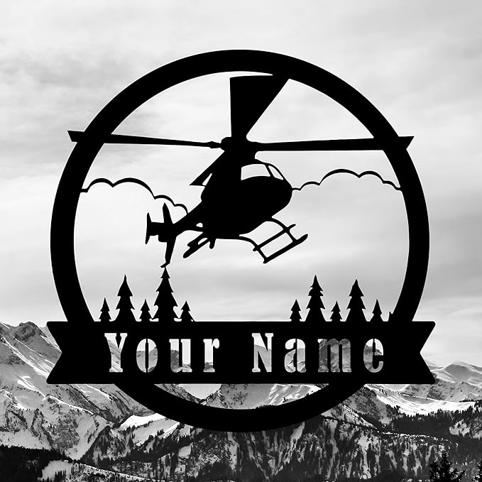 Personalized Metal Airplane Wall Art, Airplane Name Sign, Customized Pilot Name - Image 2