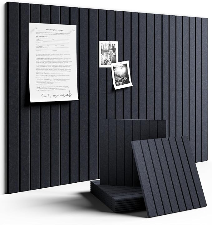 Fluxynara Large Felt Bulletin Board 36" x 24" Cork Board Alternative-6 Pack by FLUXYNARA