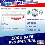 Mifflin-USA Horizontal ID Name Badge Holder, Waterproof and Resealable Plastic - Image 3
