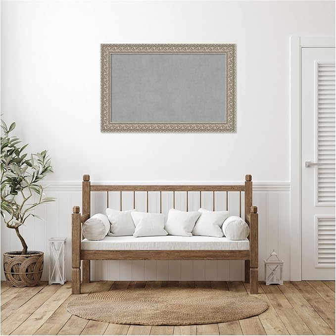 Amanti Art Silver Framed Magnetic Board 31x47 Large Vision Board - Image 5