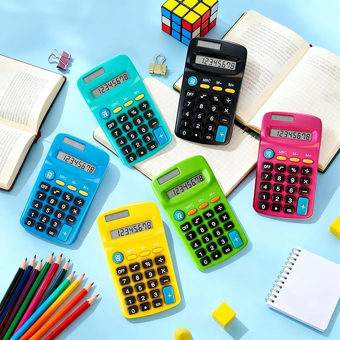 18 Pack Pocket Calculator Bulk: 8 Digit Hand Held Basic Calculator Small Solar - Image 6