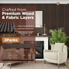 Avana Acoustic Wood Wall Panels – 94.4 x 12.6 Inch Dark Walnut Acoustic Panels - Image 4