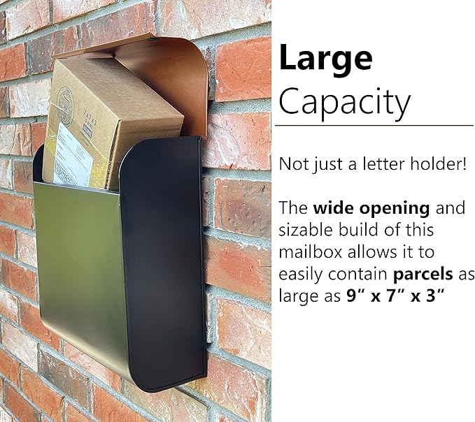 NACH Mailboxes for Outside Wall Mount, 12 x 4.5 x 10 inch, Waterproof Mailbox - Image 4