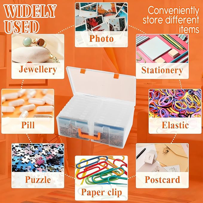 Photo Storage Box 5 x 7 Inches, 18 Inner Photo Cases - Image 7