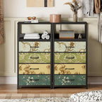 Furnulem Retro Dresser for Bedroom, Small Dresser for Closet, Vintage Nightstand - Image 5