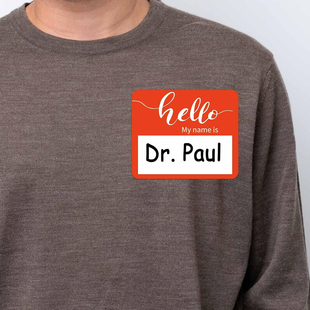 Name Tag Stickers, 120 Pcs Hello My Name is Stickers, (3" x 2.5") Adhesive Nametags Name Labels Sticker for School Classroom, Meeting, Conferences, Clothes, Office & Christmas