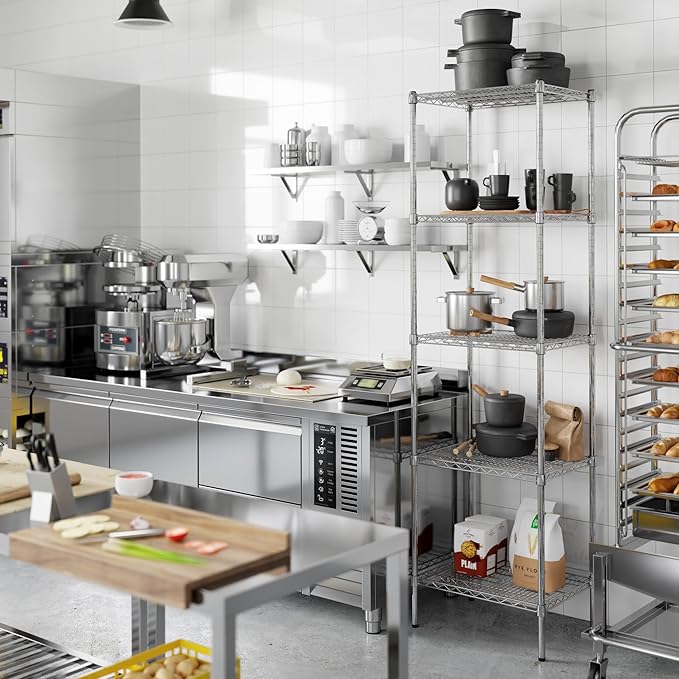 Regal Altair 18" Deep x 24" Wide x 86" Height Wire Shelving Kit | 5-Tier | NSF - Image 7