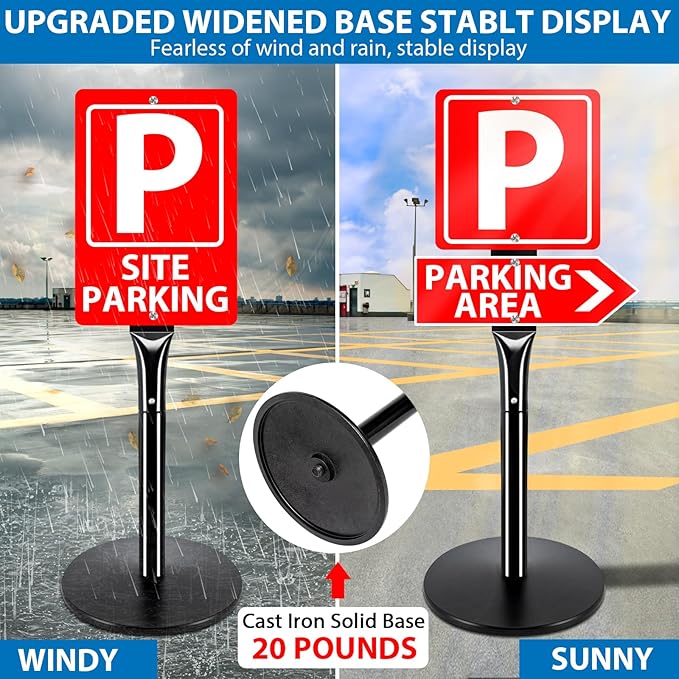 VAIIGO 2Pack Heavy Duty Parking Sign Post - Image 2
