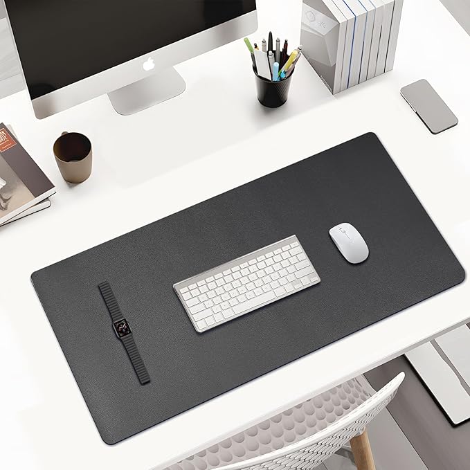 KINGFOM Desk Pad Office Desktop Protecter, PU Leather Desk Mat Blotters - Image 3