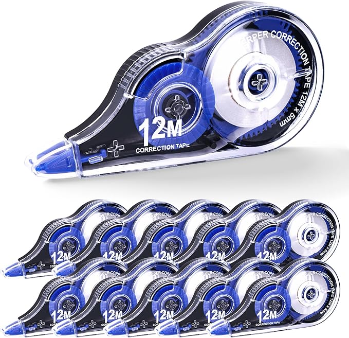 Correction Tape, 10 Pack Correction Tape Easy To Use Applicator by Sifniea