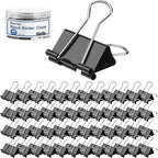 Medium Binder Clips 1.25 Inch by Baxrou