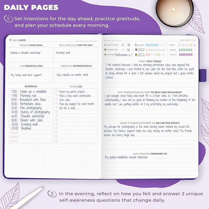 Clever Fox Self-Care Journal – Daily Reflection Notebook – Mental Health & - Image 4