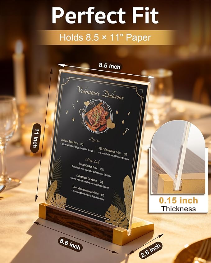 1 Pack Acrylic Sign Holder 8.5 x 11 Inch - Image 7