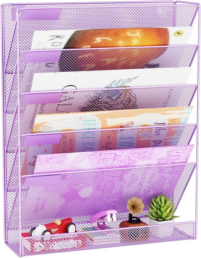 GDINDINFAN Wall File Organizer Holder Mesh Hanging Paper Document Holder by GDINDINFAN