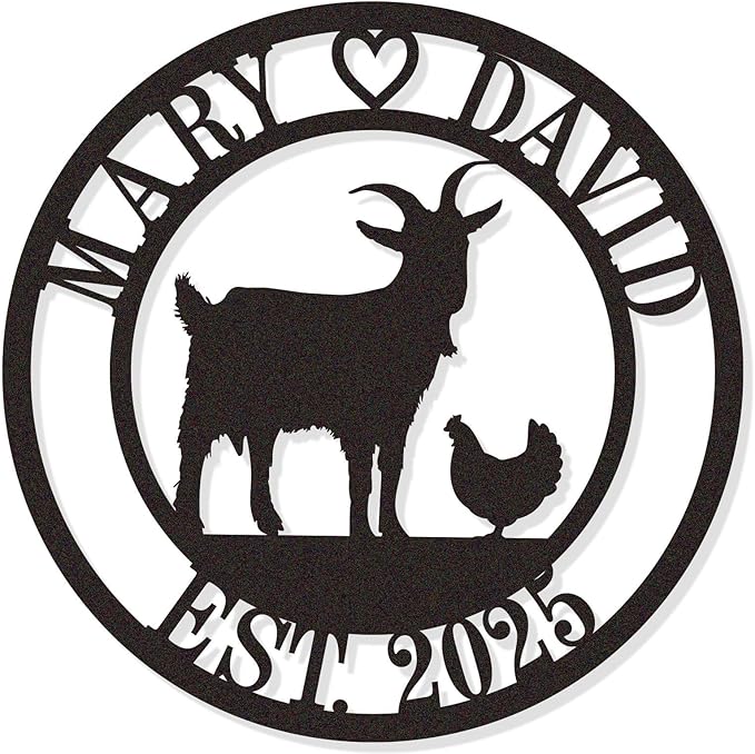 Personalized Chicken And Goat Farm Signs, Goat Farm Sign, Custom Hen House by HYTSIGN