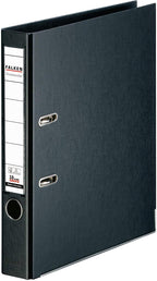 Original Falken Chromocolor Premium Lever Arch Files Made in Germany Plastic Cover Exterior and Inside 5 cm Wide DIN A4 Black Ring Binder File Letter Folder Office Folder Plastic Folder