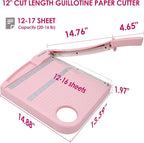 Paper Cutter, Paper Trimmer12" Cutting Length Heavy Duty Guillotine Paper Slicer - Image 3