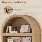 81" Tall Arched Cabinets, Bookcase - Image 4