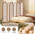ALeesing Folding Room Divider Privacy Screen Freestanding 6-Panel Shoji Style - Image 4