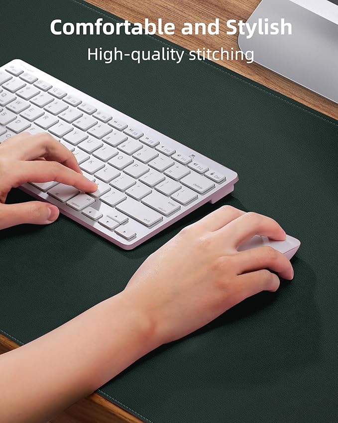 Leather Desk Pad Protector, Office Desk Mat, Large Mouse Pad, Non-Slip Desk - Image 3