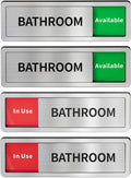 2 Pack Bathroom Door Signs, Restroom Signs by Abudada