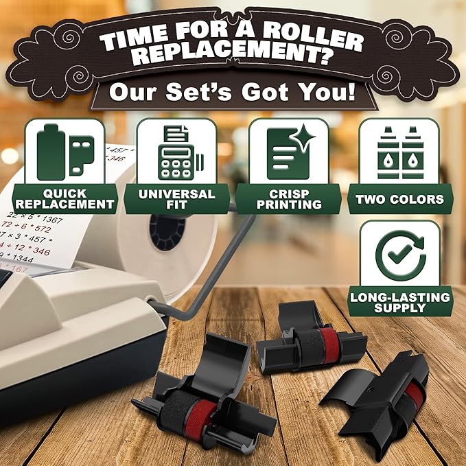 3 Pack IR40T Calculator Ink Roller, HR-100TM / Canon P23-DHV, P170-DH3 / Sharp - Image 4