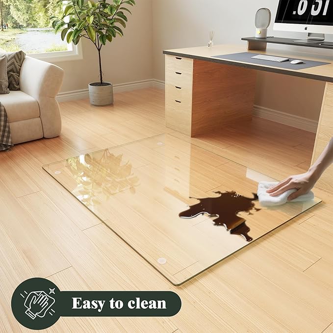 Koonmi Tempered Glass Chair Mat - Image 9