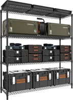 M MZG 4 Tiers Storage Shelves Load 2640LBS, Metal Shelving Wire Metal Shelving