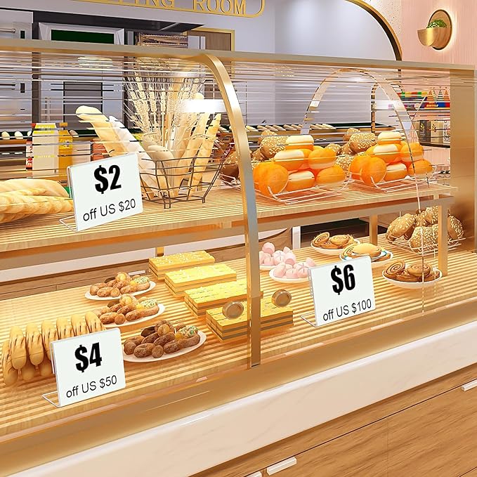 30 pack Small Acrylic Sign Holder 2.5 x 3.5 Inch, Mini Food Sign Labels - Image 5