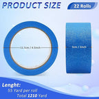 Oleitodh 22 Rolls Blue Painters Tape Bulk 2 inch x 55 Yards, Painters Masking - Image 2