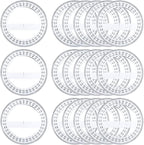 Pack of 24, 360-degree Protractor, 12.5cm Diameter, Crystal Clear by Virginia%27s+Store