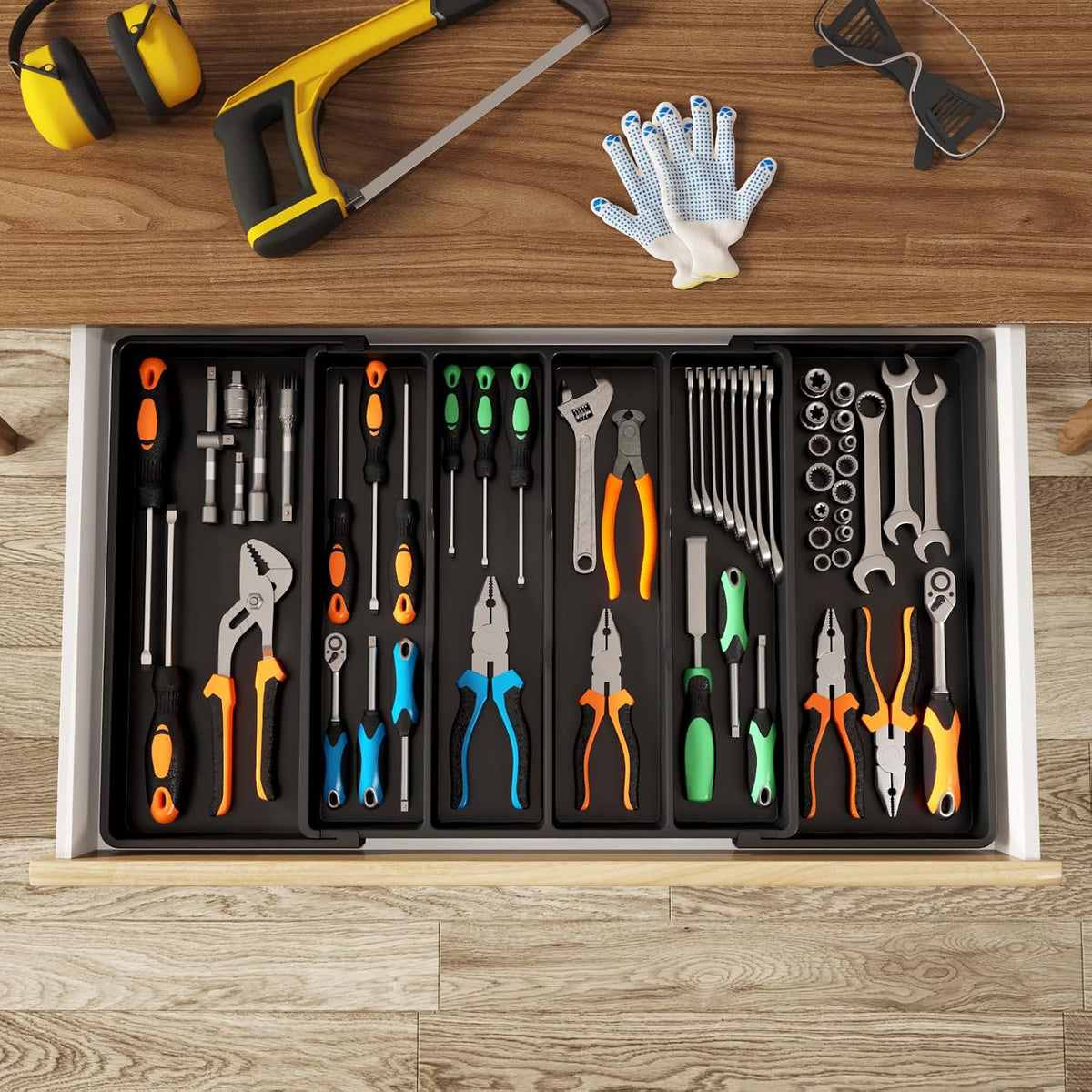 Lifewit Utensil Organizer for Kitchen Drawers, Expandable Utensil Tray