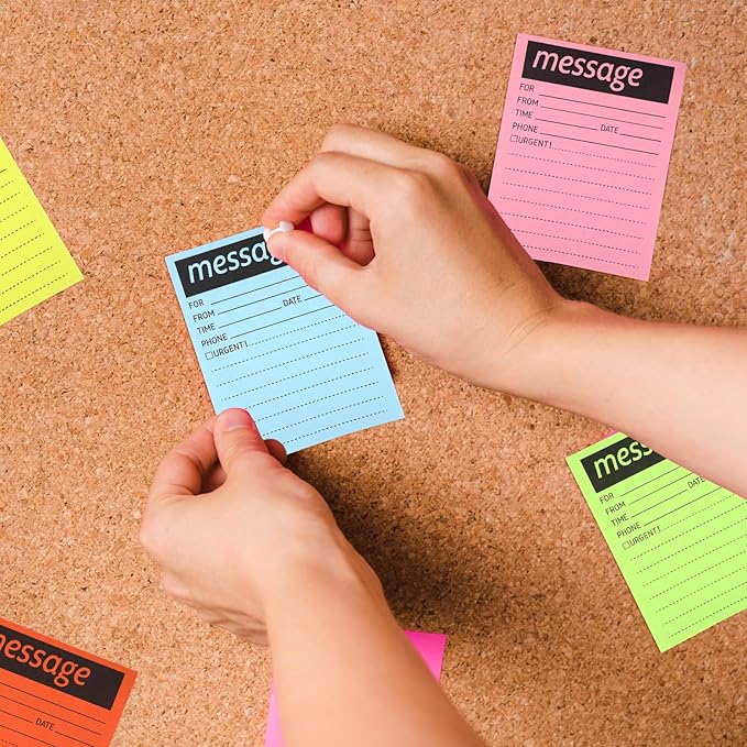 9Pack Phone Message Pads for Office, 4 x 5 Inch Self-Stick Note Pads, While You - Image 7