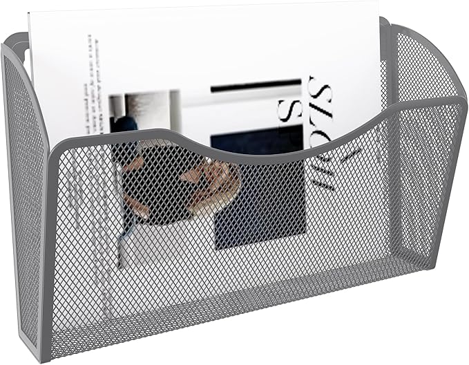 EasyPAG Single Pocket Wall File Organizer, Mesh Hanging File Folder Organizer - Image 2