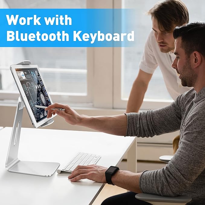 AboveTEK Elegant Tablet Stand, Aluminum iPad Stand Holder, Desktop Kiosk POS - Image 6