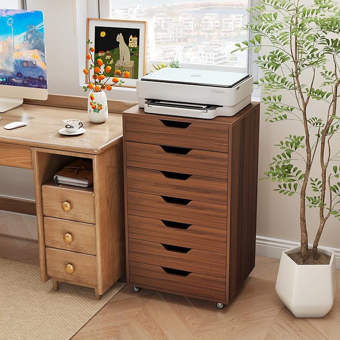 Giantex 7-Drawer Storage Cabinet, Mobile File Organizer - Image 2