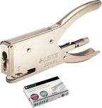Leitz Juwel Metal Stapler Pliers, 12 Sheets, Matt, Nickel (Nickel, Stapler Pliers + 1 Stapler)