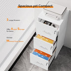 VINGLI 3 Drawer File Cabinet - Image 4