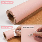 Leather Desk pad Protector, Large Desk mat - Image 4