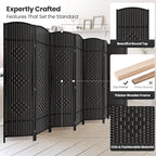 8 Panel Room Divider, 6Ft Folding Privacy Screen, Tall - Image 2